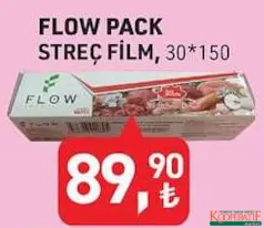 FLOW PACK STREÇ FİLM 30X150 indirimli fiyat FLOW PACK STREÇ FİLM 30X150 fiyat ve kampanya bilgisi